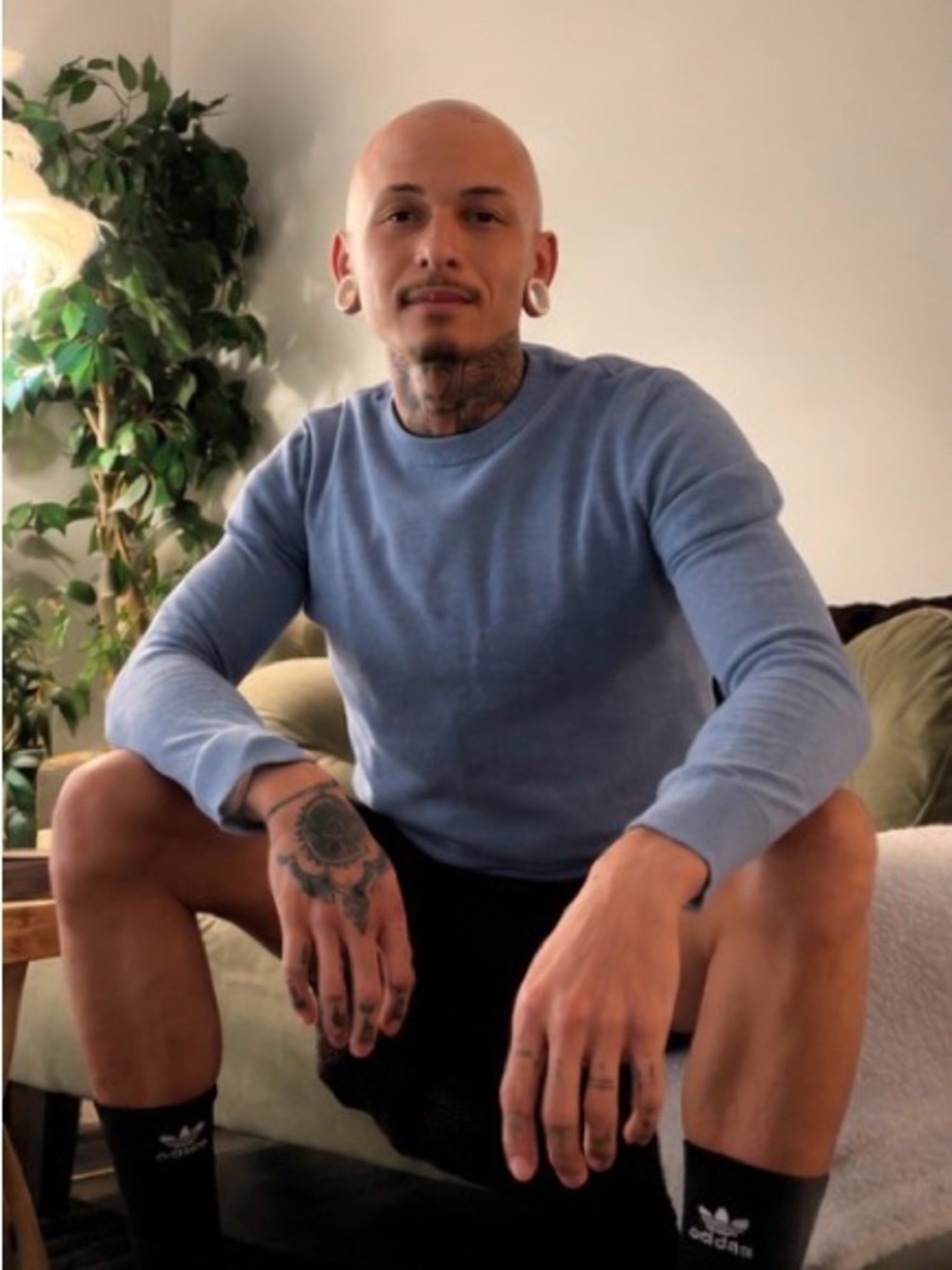 H&M Men's Crewneck Sweater - Dusty Blue